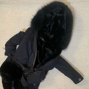 Black Faux Fur Coat